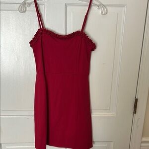 Forever 21 Red Spaghetti Strap Slip Mini Dress
